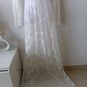 Imported Long Lace Beach Cover Up