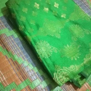 Green Big Border Saree