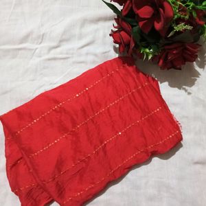 beautiful dupattas Red and pyaji combo