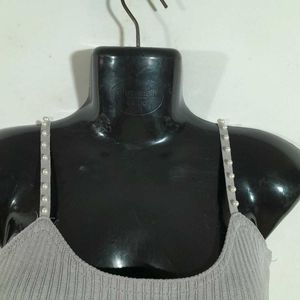 Grey Crop Top For Women's