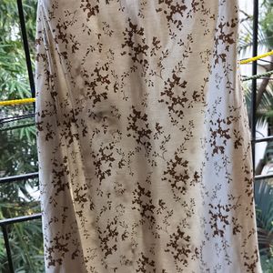 Dress Cream And Brown