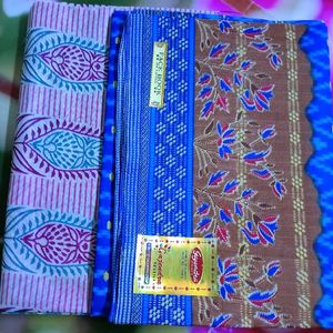 Beautiful Pure Cotton Saree Pack Of 2