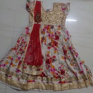 Grand Red Anarkali