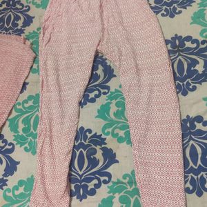 Pure Cotton Kurti Pant With Dupatta