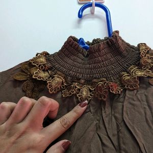 Vintage Brown Crop Top