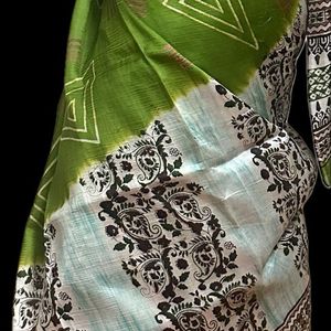 Pure Silk Block Printed Saree