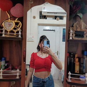 Red Crop Top