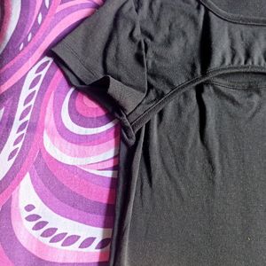 Black Boat Neck Top