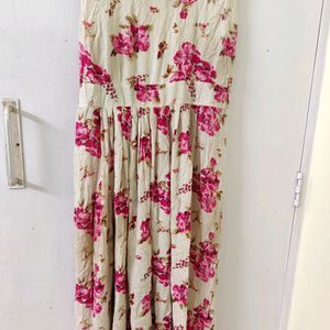 Maxi Dress XL Size Floral Print