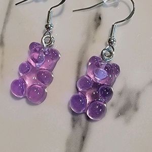 Acrylic Teddy Bear Earrings