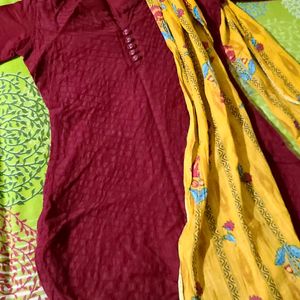 Beautiful Maroon Patiala Set For 4-5 Years Girl