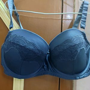 Navy Balconette Bra