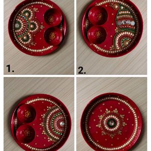 💫Handmade Stainless Steel Pooja Thali Set