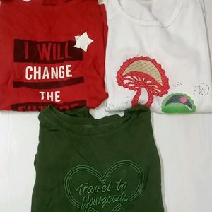 Combo Of 3 Tshirts (Girls)