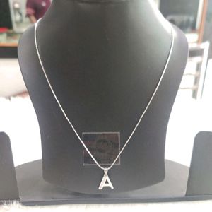 92.5 A Name Letter Pendant With Chain