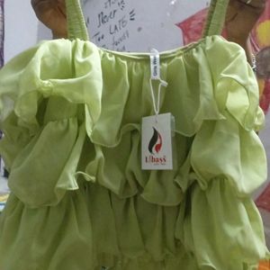 Sleeveless Lime Green Top