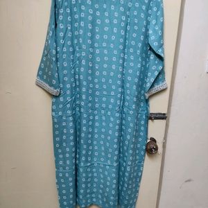 Plus Size Sky Blue Kurta