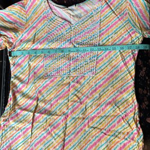 Multicoloured stripped kurta