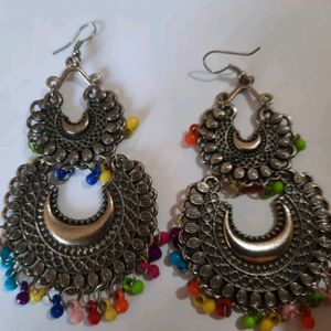 Silver Oxidized Earrings