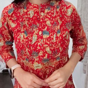 Red Printed Tunic