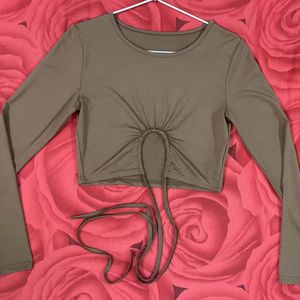 URBANIC Lace Up Pullover Top