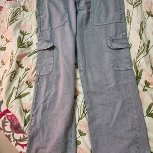 zara denim cargo pant