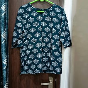 Dark Sea Green Short Kurti