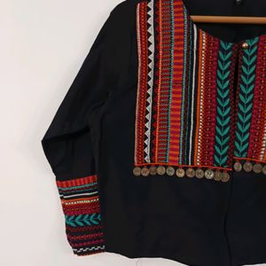 Embroided Crop Jacket