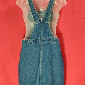 Denim dungaree dress H&M