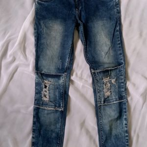 Blue Jeans  With Patch