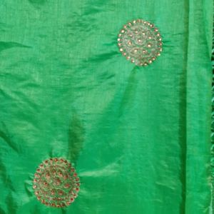 Silk Parrot  Green 💚 Saree