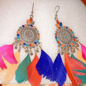 Multi Color Wings Ear Ring