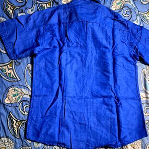 Branded Linen Royal Blue Color Shirt