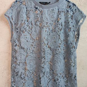 🇨🇳See-through Fashion Top Sleeveless Netted Grey