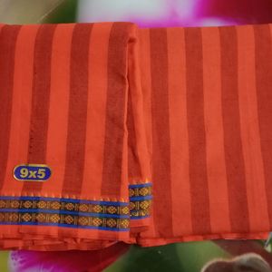 Handloom Fabric Pure Cotton Dhoti Jode