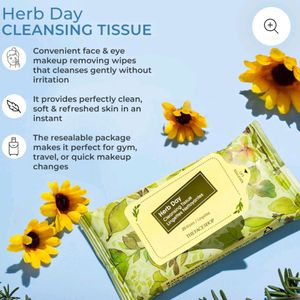 Herb Day Cleansing Tissue 20 Wipes