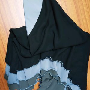 Black 3 Layered Hijab