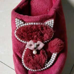 Red Kitty Slippers