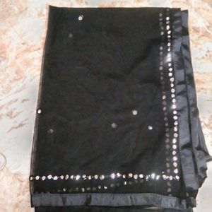 Black Net Dupatta