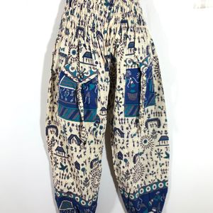 Off White Printed Casual Pants(Women’s)