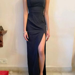 Slit Black Maxi Dress