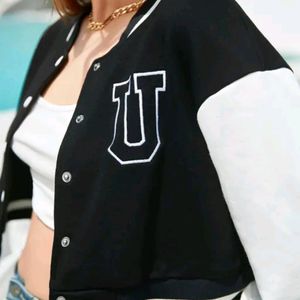 Cropped Bomber Jacket