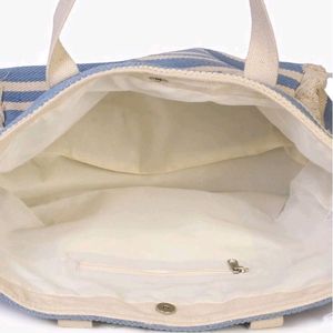 Avaasa Blue White Tote Bag For Women