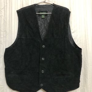 Saddlebred Black Leather Waistcoat