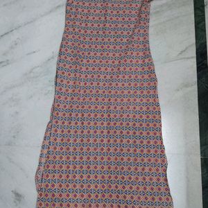 Pure cotton straight A-line kurti by Sangria.