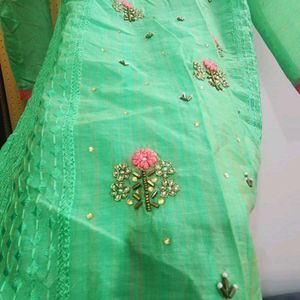 Hand Work Zari Suit