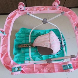 Baby Walker (Light Pink & Sea Green)