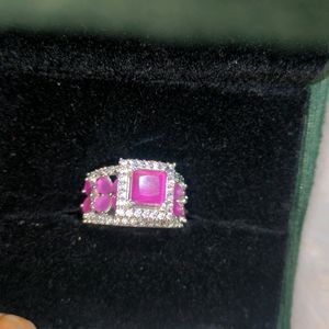Pink American Diamond Ring