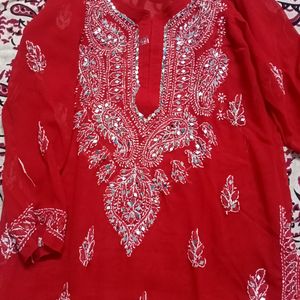 Brand New Chickenkari Kurti With Slip