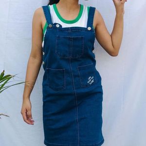 Denim Dungaree Dress